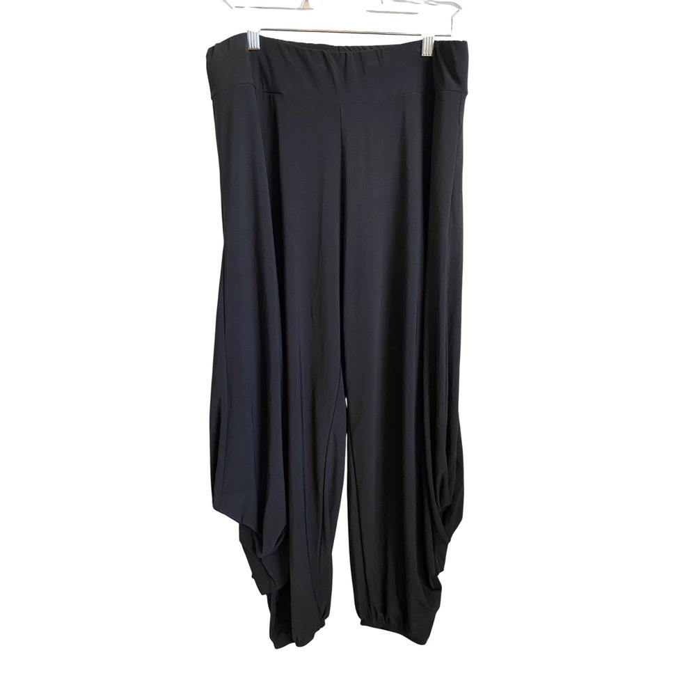 IC by Connie K Black Harem Draped Pants Womens Medium Style Made in USA
